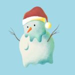 A melting snowman.